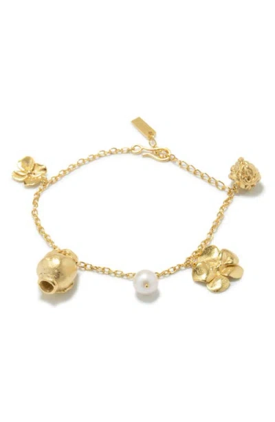 Completedworks Tumbled Multi Charm Bracelet In Gold