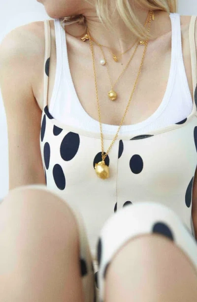 Completedworks Tumbled Multi Charm Necklace In Gold