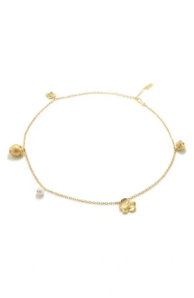 Completedworks Tumbled Multi Charm Necklace In Gold