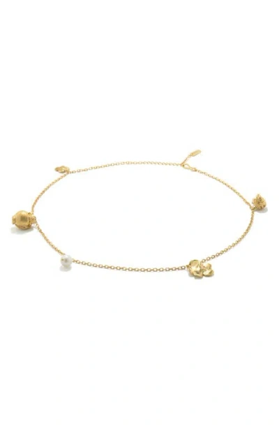 Completedworks Tumbled Multi Charm Necklace In Gold