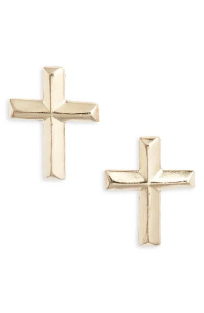 Set & Stones Micah Cross Stud Earrings In Gold