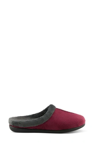 Flexus By Spring Step Aushana Faux Fur Mule Slipper In Red