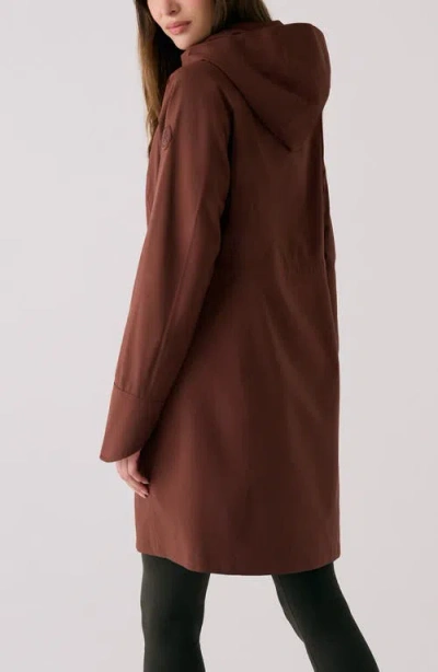 Lole Element Long Windproof Rain Jacket In Brown