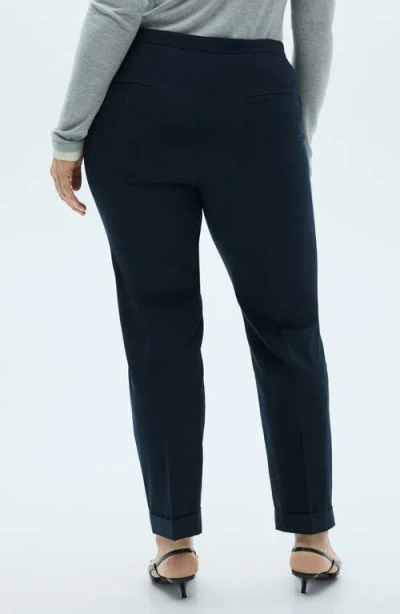 Mango Straight Suit Pants In Black