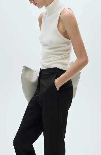 Mango Straight Suit Pants In Black