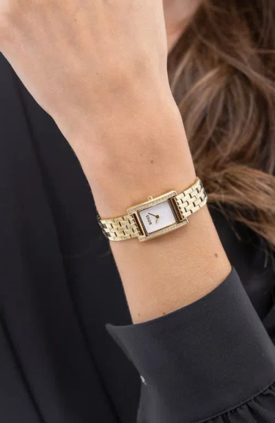 Hugo Boss Boss Lucy Precious Rectangular Watch, 18.5mm In Gold