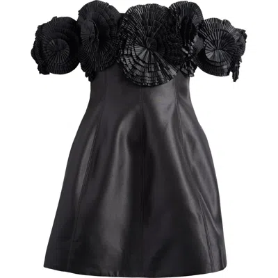 Acler Trusley Off-the-shoulder Mini Dress In Black
