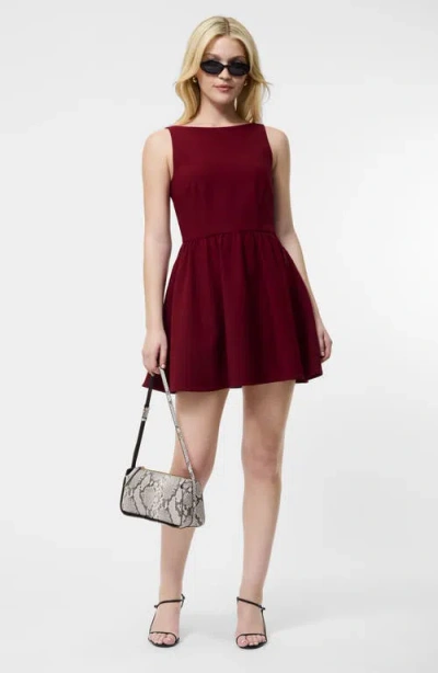 French Connection Women's Fit And Flare Low Back Mini Dress In Red