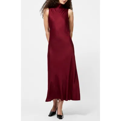 French Connection Ennis Satin Maxi Dress In Red