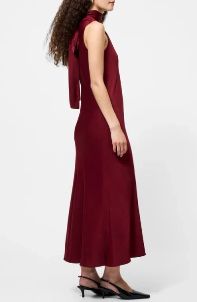 French Connection Ennis Satin Maxi Dress In Red