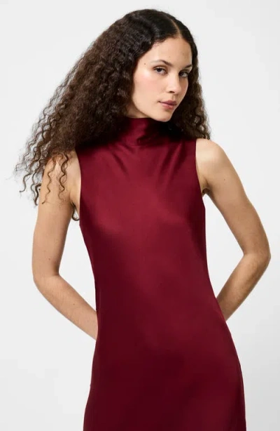 French Connection Ennis Satin Maxi Dress In Red