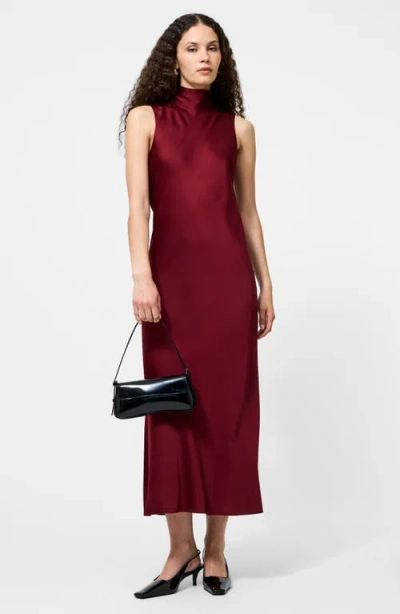 French Connection Ennis Satin Maxi Dress In Red