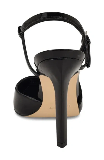 Nine West Franka Ankle Strap Pointed Toe Pump In Black