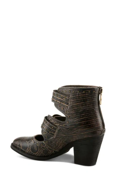 L'artiste By Spring Step Notched Nature Buckled Bootie In Black
