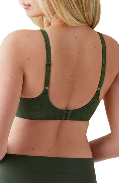Wacoal Visual Effects Unlined Underwire Minimizer Bra In Green