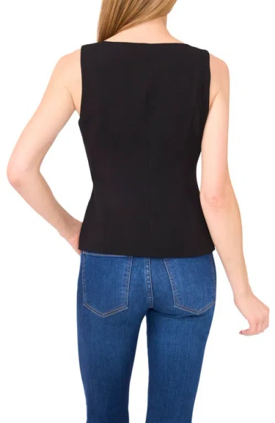 Cece Women's Boat Neck Waistcoat Top In Multi