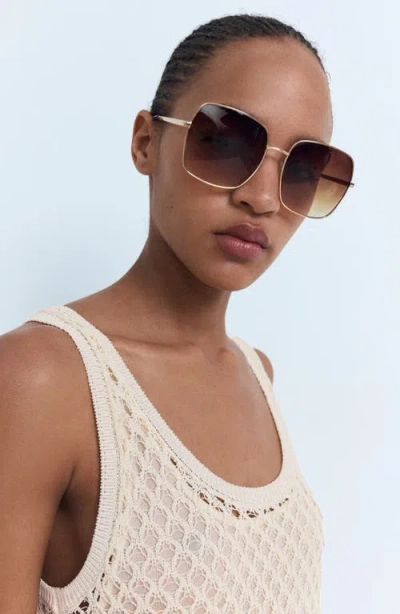 Mango Crochet Top With Straps Ecru In White