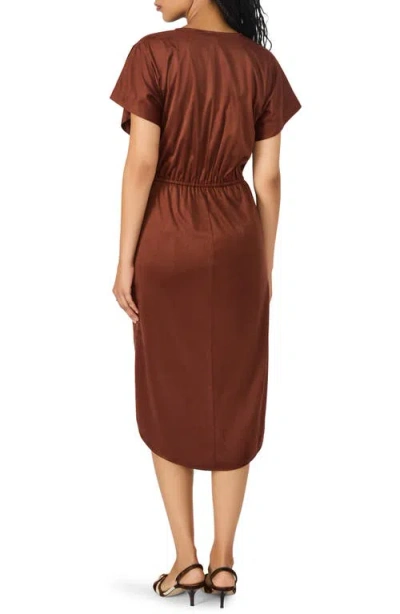 Steve Madden Women's Aimee Short Sleeve Dress In Brown