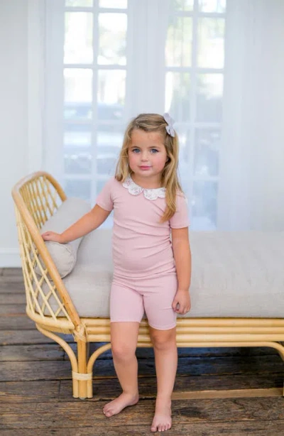 Maniere Manière Cotton Blend Top & Shorts Set In Pink