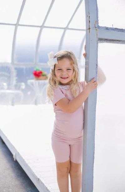 Maniere Manière Cotton Blend Top & Shorts Set In Pink