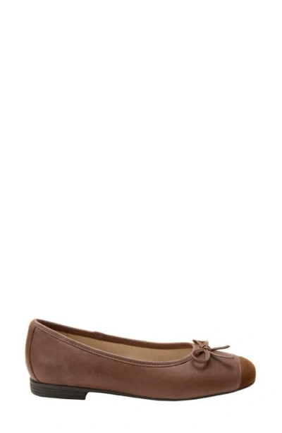 Alegria By Pg Lite Talya Cap Toe Ballet Flat In Brown