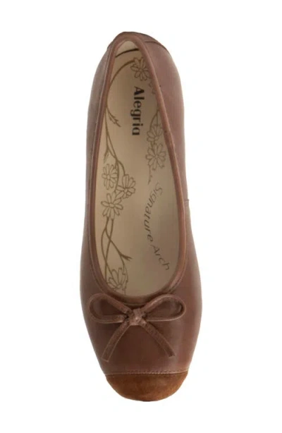 Alegria By Pg Lite Talya Cap Toe Ballet Flat In Brown