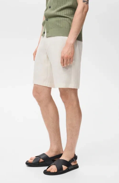 Mango Men's Slim-fit Linen Bermuda Shorts In Gray