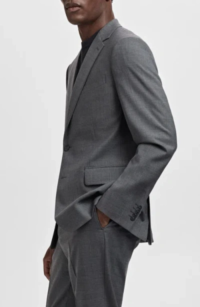 Mango Turin Solid Wool Sport Coat In Gray