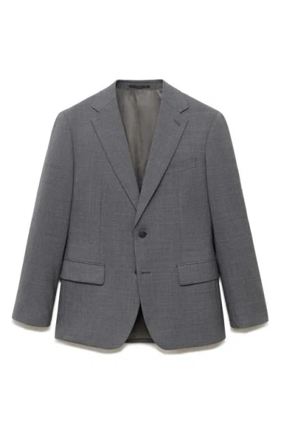Mango Turin Solid Wool Sport Coat In Gray