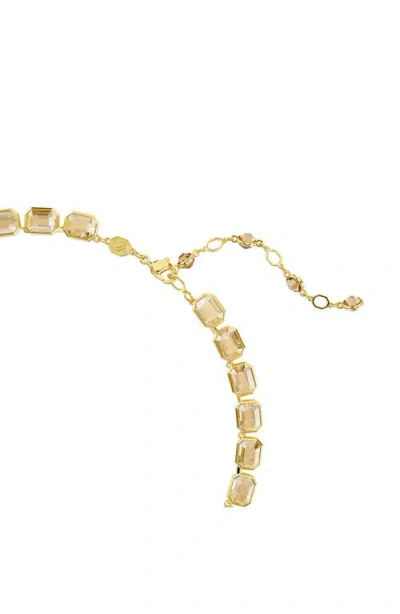 Swarovski Millenia Tennis Gold-tone Emerald-cut Necklace
