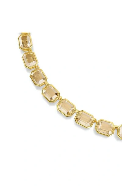 Swarovski Millenia Tennis Gold-tone Emerald-cut Necklace
