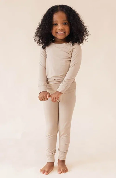 Wildbird Cloudblend™ Two-piece Long Pajamas In Neutral