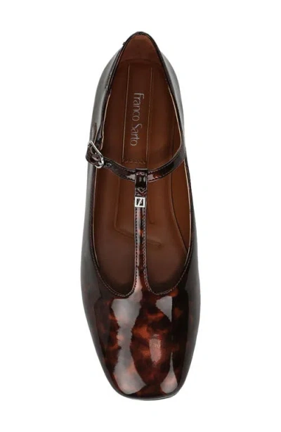 Franco Sarto Women's Marylee Round Toe Mary Jane Flats In Brown