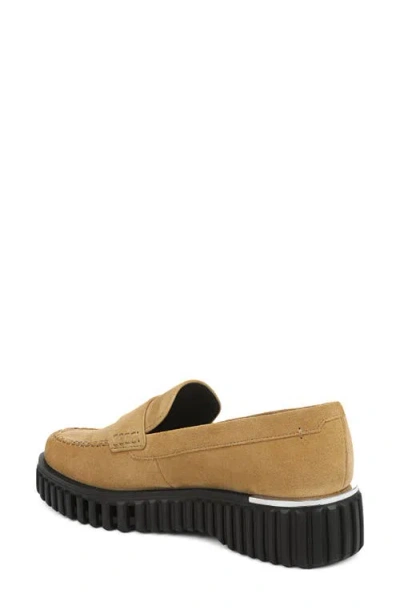 Franco Sarto Women's Flexa Roma Round Toe Lug Sole Loafers In Brown