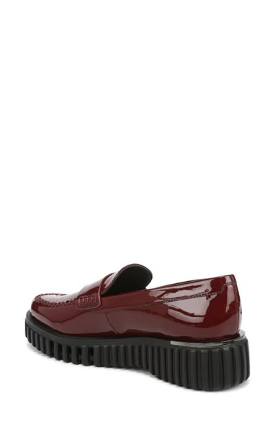 Franco Sarto Women's Flexa Roma Round Toe Lug Sole Loafers In Burgundy