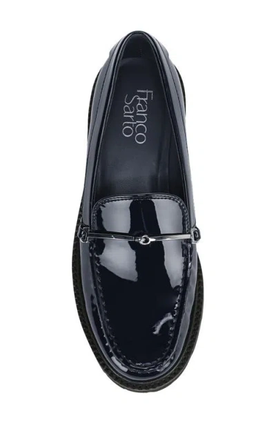 Franco Sarto Women's Senna Round Toe Lug Sole Loafers In Blue