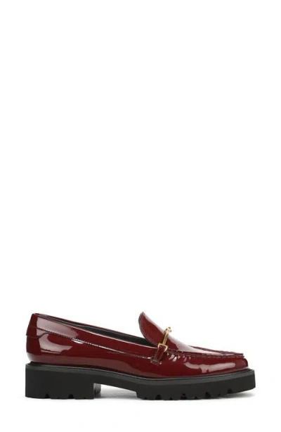 Franco Sarto Women's Senna Round Toe Lug Sole Loafers In Burgundy