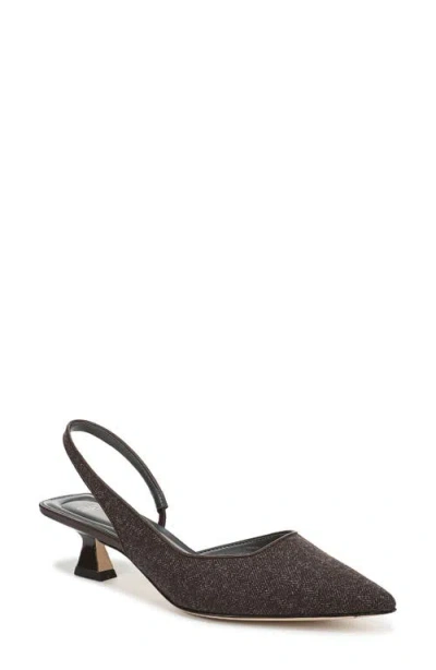 Sarto By Franco Sarto Devin Kitten Heel Slingback Pump In Brown