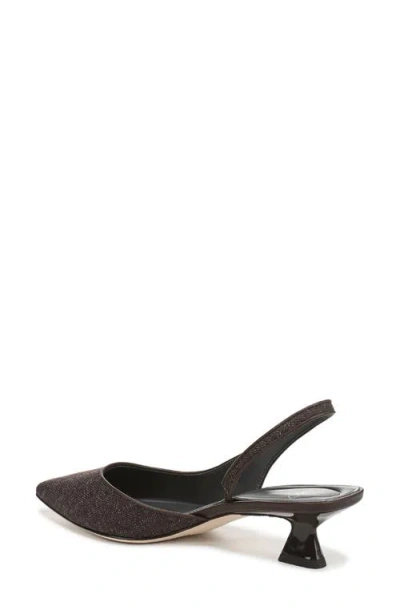 Sarto By Franco Sarto Devin Kitten Heel Slingback Pump In Brown