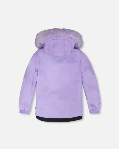 Deux Par Deux Two-piece Play Snowsuit With Pants In Purple