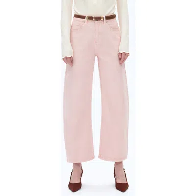 Bayeas Mid Rise Barrel Jeans In Pink