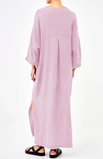 Ocean + Main Ocean+main Gauze Arc Seam Caftan In Pink
