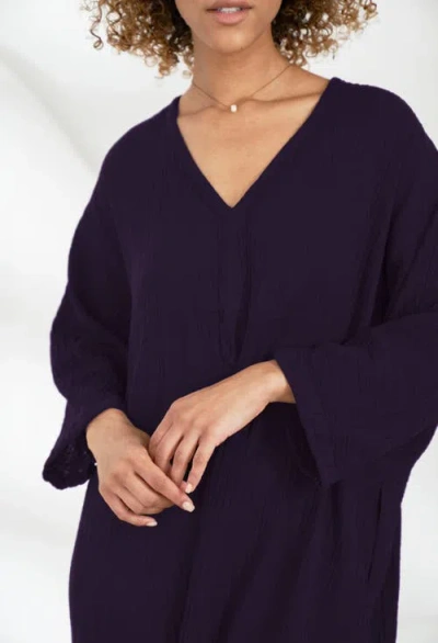 Ocean + Main Ocean+main Gauze Arc Seam Caftan In Purple
