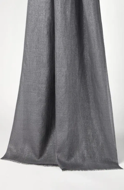 Brunello Cucinelli Sparkling Scarf In Gray
