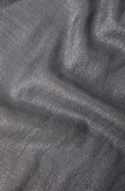 Brunello Cucinelli Sparkling Scarf In Gray