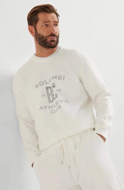 Brunello Cucinelli Men White Techno Cotton Sweatshirt, M Luxury Sweatshirts & Hoodies For Men Darveys In Gray