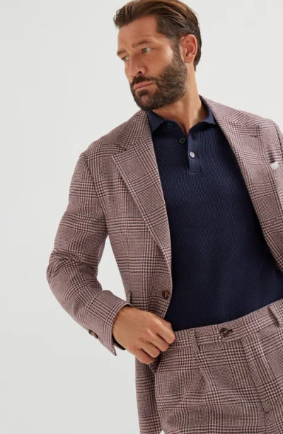 Brunello Cucinelli Ribbed-knit Cotton Polo Sweater In Blue