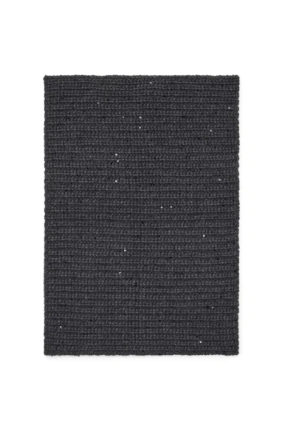 Brunello Cucinelli Cashmere Collar Scarf In Black