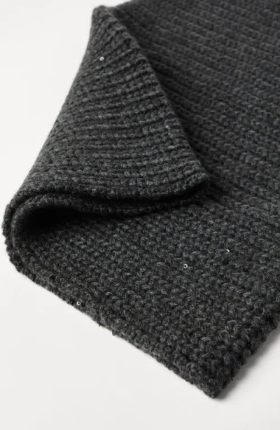 Brunello Cucinelli Cashmere Collar Scarf In Black