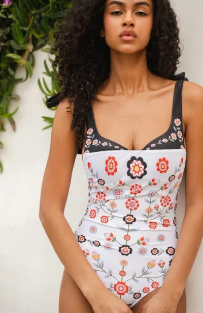 Jessie Zhao New York Ballerina One-piece Swimsuit In Multi